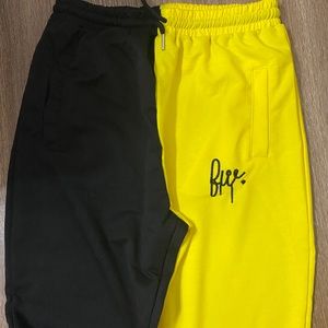 2 colored pants (black & yellow)